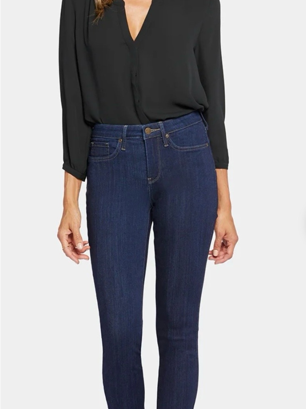 NYDJ Dark Blue Denim Jeans Style: Ami Skinny in Size 14